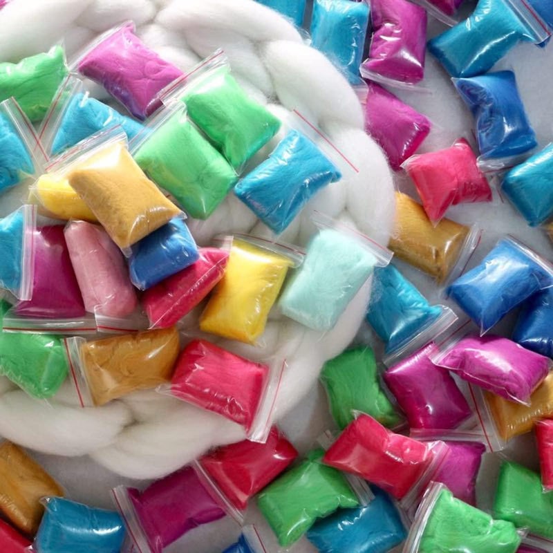 Daralis Needle Felt Wool-25 Colors Wool Fibre Roving for DIY Felting Wool Projects 3g/Color - Image 2
